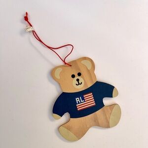 Vintage 1996 Ralph Lauren Teddy Bear Christmas Tree Ornament Wood

Polo bear